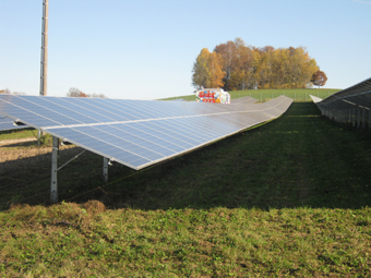 Aufbau, Solarpark in Khbach